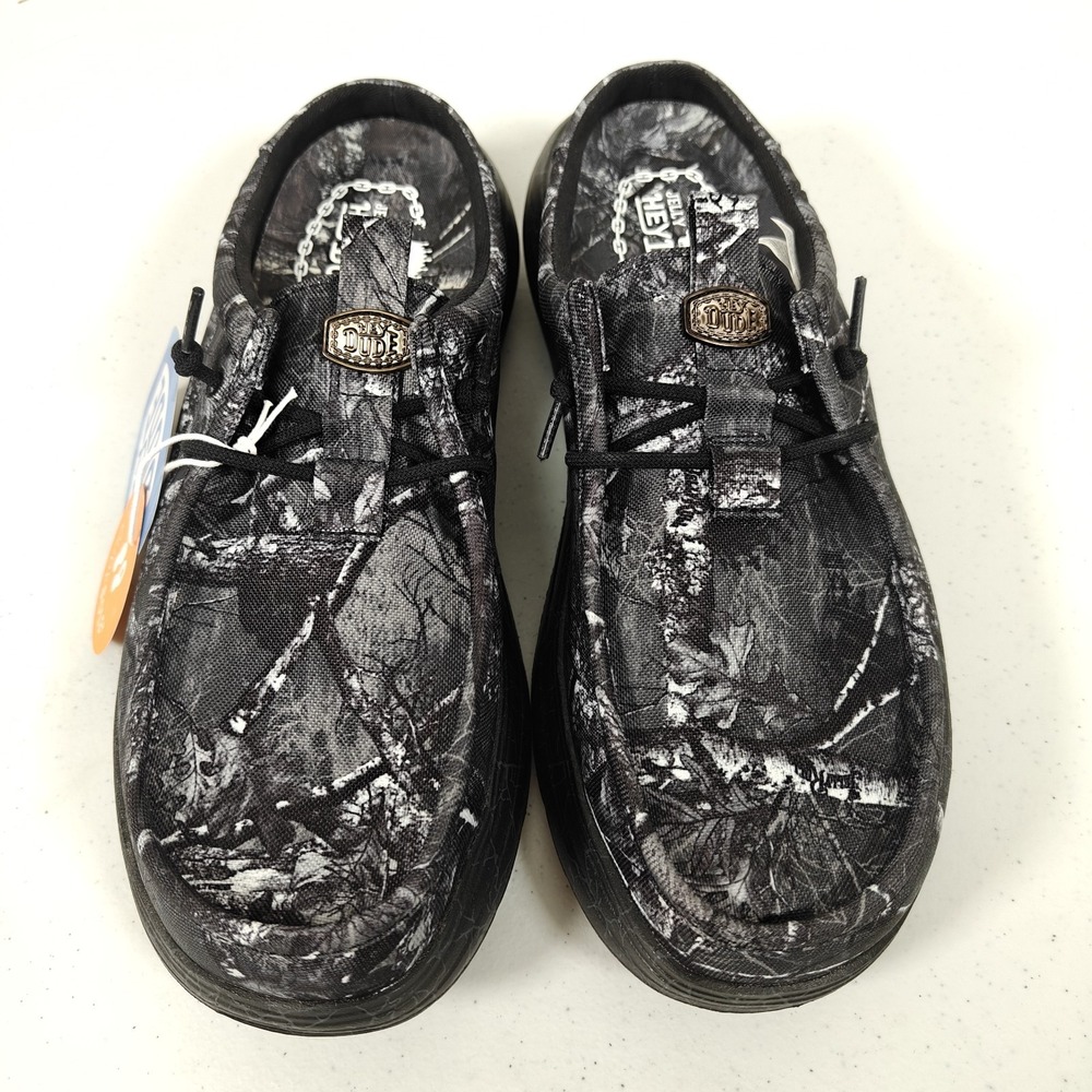 Hey Dude x Jelly Roll Wally Realtree Edge Camo Men's 9 Black Slip On Shoes NWT - Picture 6 of 9